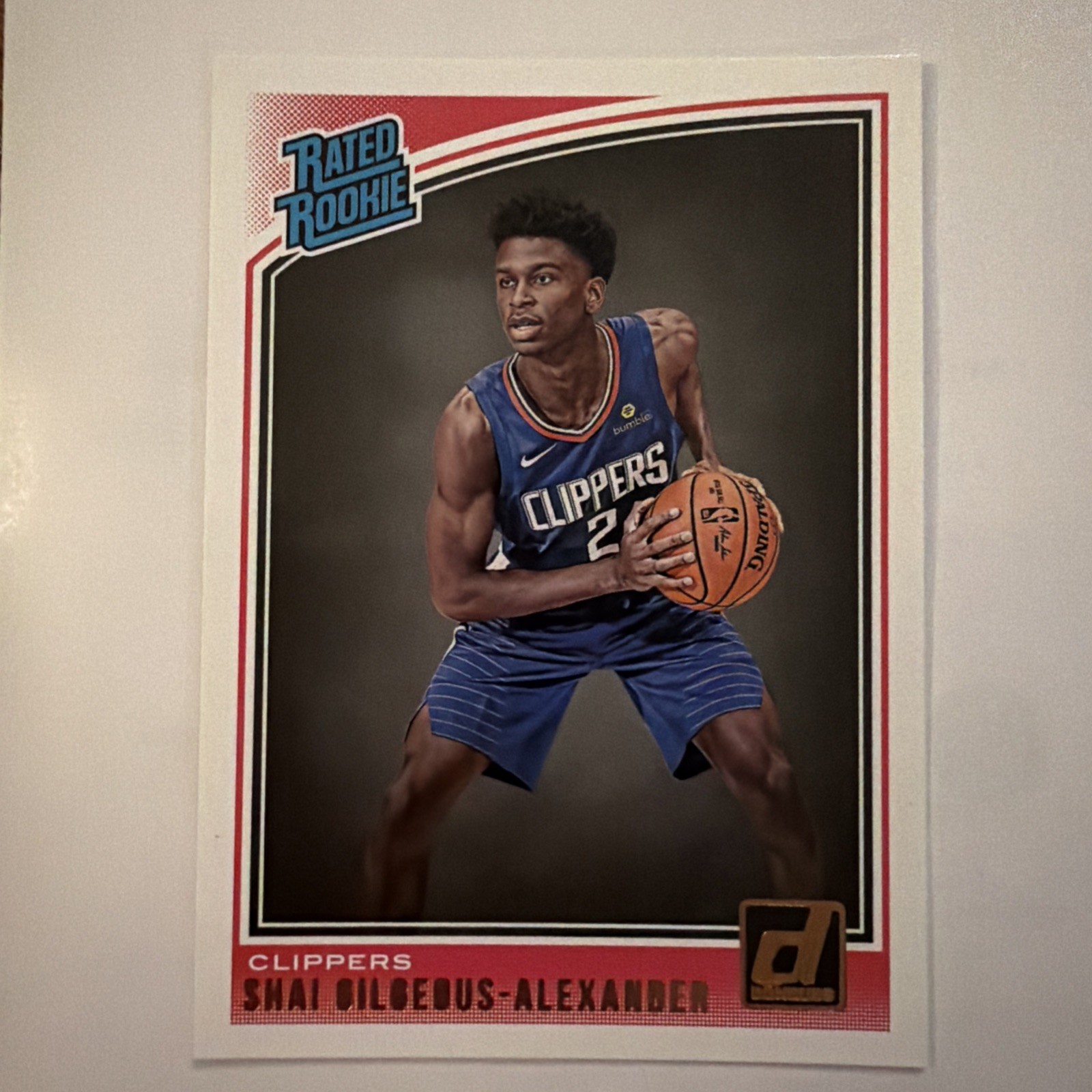 2018-19 Panini Donruss Basketball #162 Shai Gilgeous-Alexander Rated Rookie Card