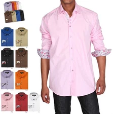 Men's High Quality Dress Shirt Solid Color 9 Colors Size 15 1/2 ~ 20 1/2