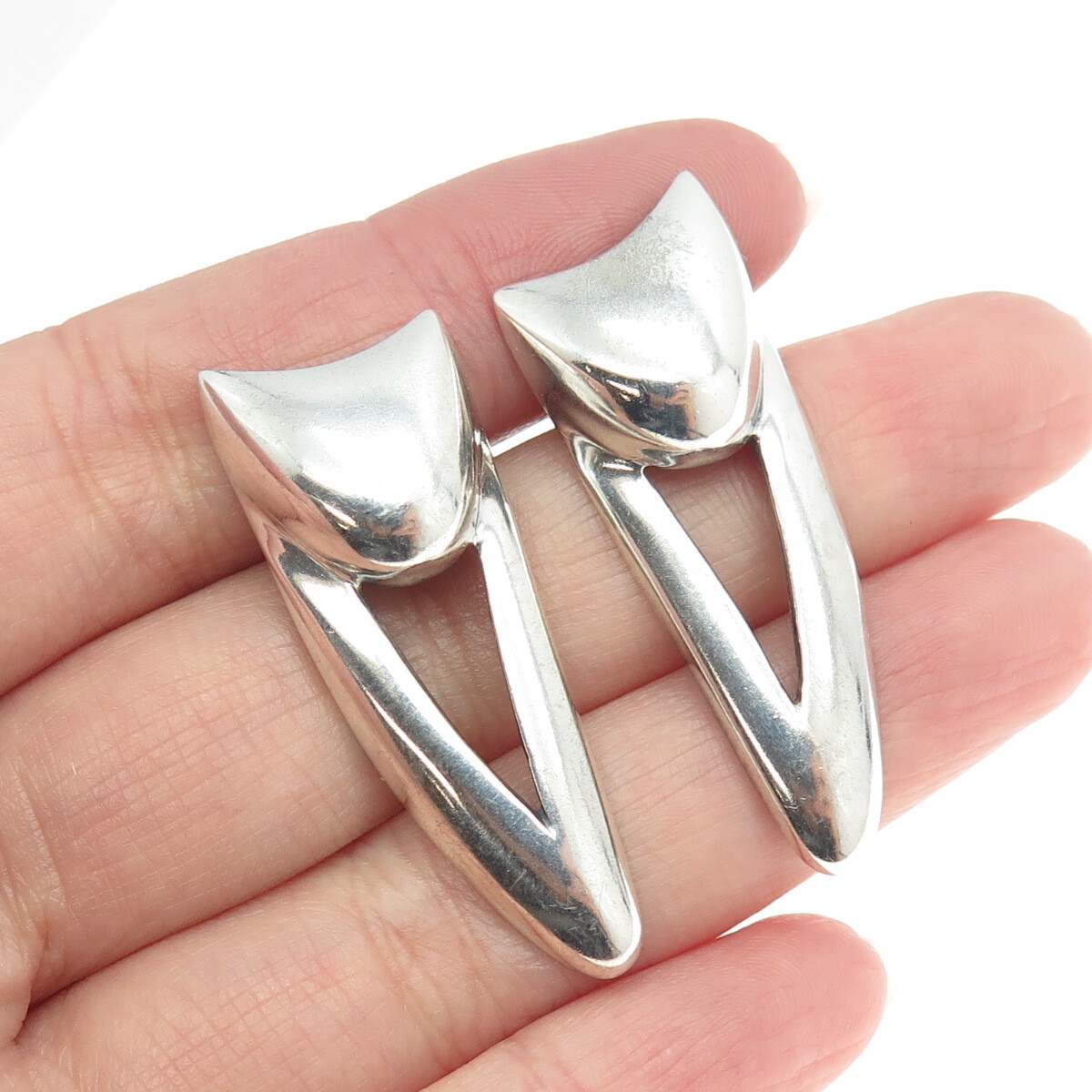 MARTELL 925 Sterling Silver Vintage Door Knocker Earrings | eBay