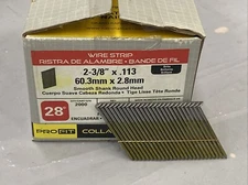 2-3/8" x .113 Wire Strip Framing Nail 28° Deg /Smooth Shank /Rnd Head 4000 count