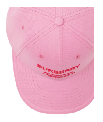 BURBERRY HORSEFERRY LOGO EMBROIDERED BASEBALL PRIMROSE PINK  display picture 3