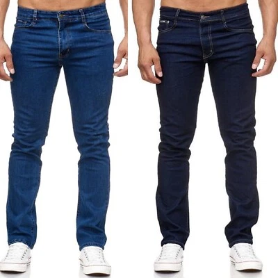 Herren Jeans Hose Stretch Übergröße Übergrößen 5 Pocket Jeanshose SCHWARZ BLAU - Bild 1 von 4