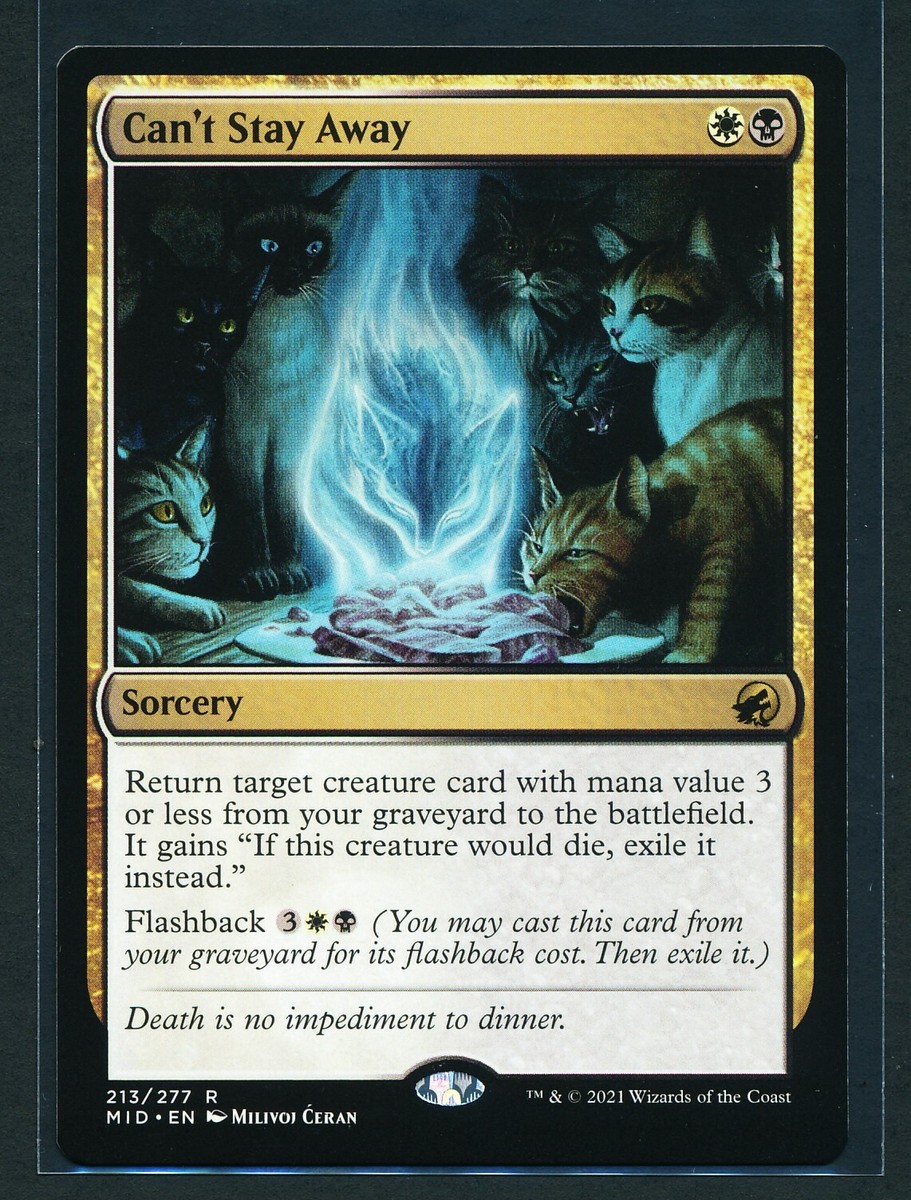 Can't Stay Away - Magic MTG 2021 Innistrad: Midnight Hunt - NM/M | eBay Can't Stay Away - Magic MTG 2021 Innistrad: Midnight Hunt - NM/M | eBay