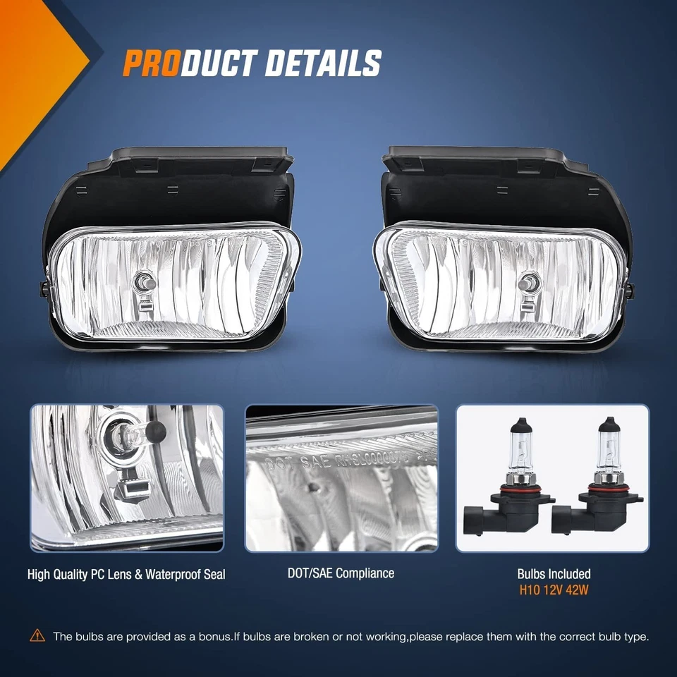 Nilight Fog 灯组件兼容 2002 - 07 雪佛兰 Silverado — 第 3/4 张图片