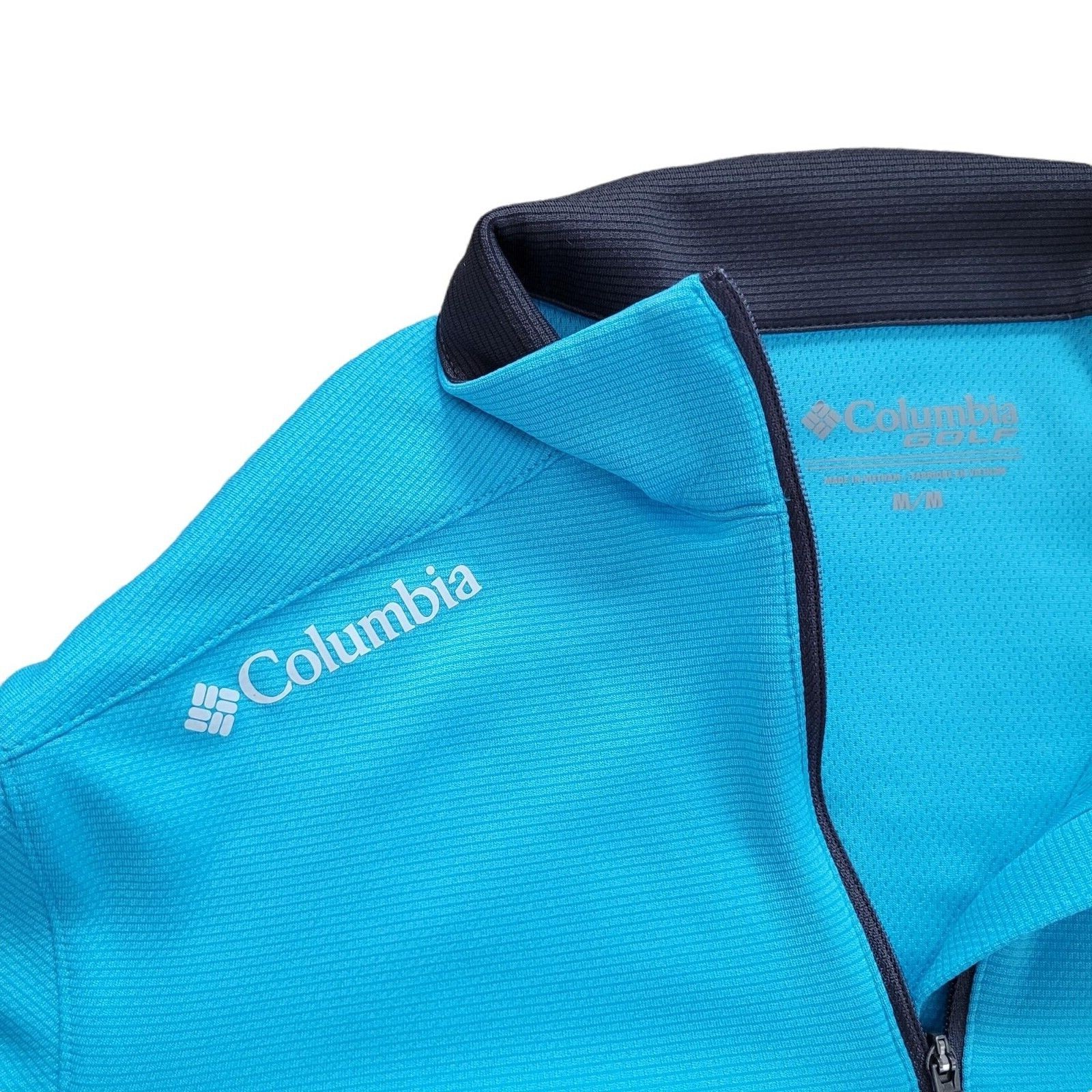 Columbia Golf Blue Polyester Half Zip Pullover Long Sleeve Top Womens