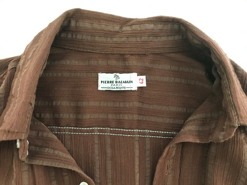 Men's Pierre Balmain Short Sleeve Shirt | Vintage High End Luxury Designer SZ42. - Picture 9 of 11