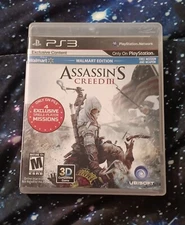 Assassin's Creed III 3 PS3 Playstation 3 Game Walmart Edition Tested Complete