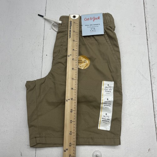 Cat & Jack Tan Drawstring Pull On Chino Shorts Youth Boys Small New - Picture 6 of 7