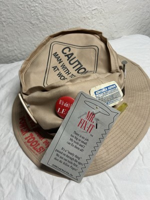 Mr Fix It Nicely Hat Costume Ask Me About My Power Tools Hat XL 1994 Paid Back