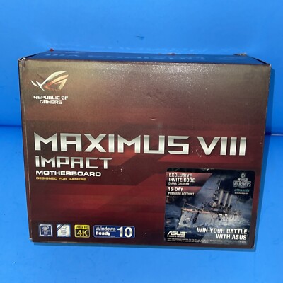 ASUS REPUBLIC OF GAMING ROG MAXIMUS VIII IMPACT MOTHERBOARD MINI 