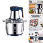Electric Meat Grinder Machines Vegetable Chopper Stainless Steel Kitchen Crusher
