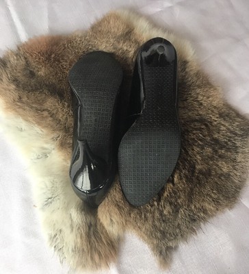 Talons Ouverts Tahari Marie - Cuir Verni Noir, Taille 8, Occasion En Excellent état