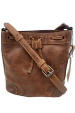 Frye Leather Melissa Drawstring Bucket Bag Cognac