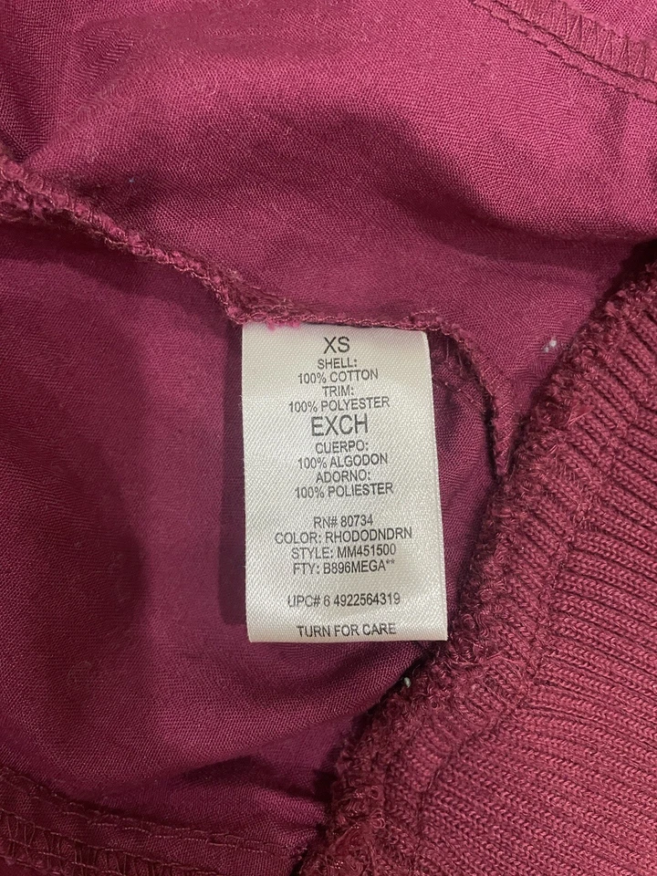 Chaqueta Blazer Abrigo Miley Cyrus, Max Azria, Niñas Mujeres - Borgoña Talla XS Foto 3 de 3