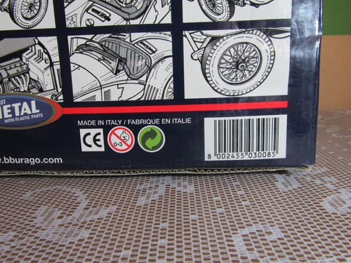 A24 Vintage Burago 3008 Italia Alfa Romeo 2300 Ragno 1932 Rosso 1:18 + Scatola - Foto 19 di 24