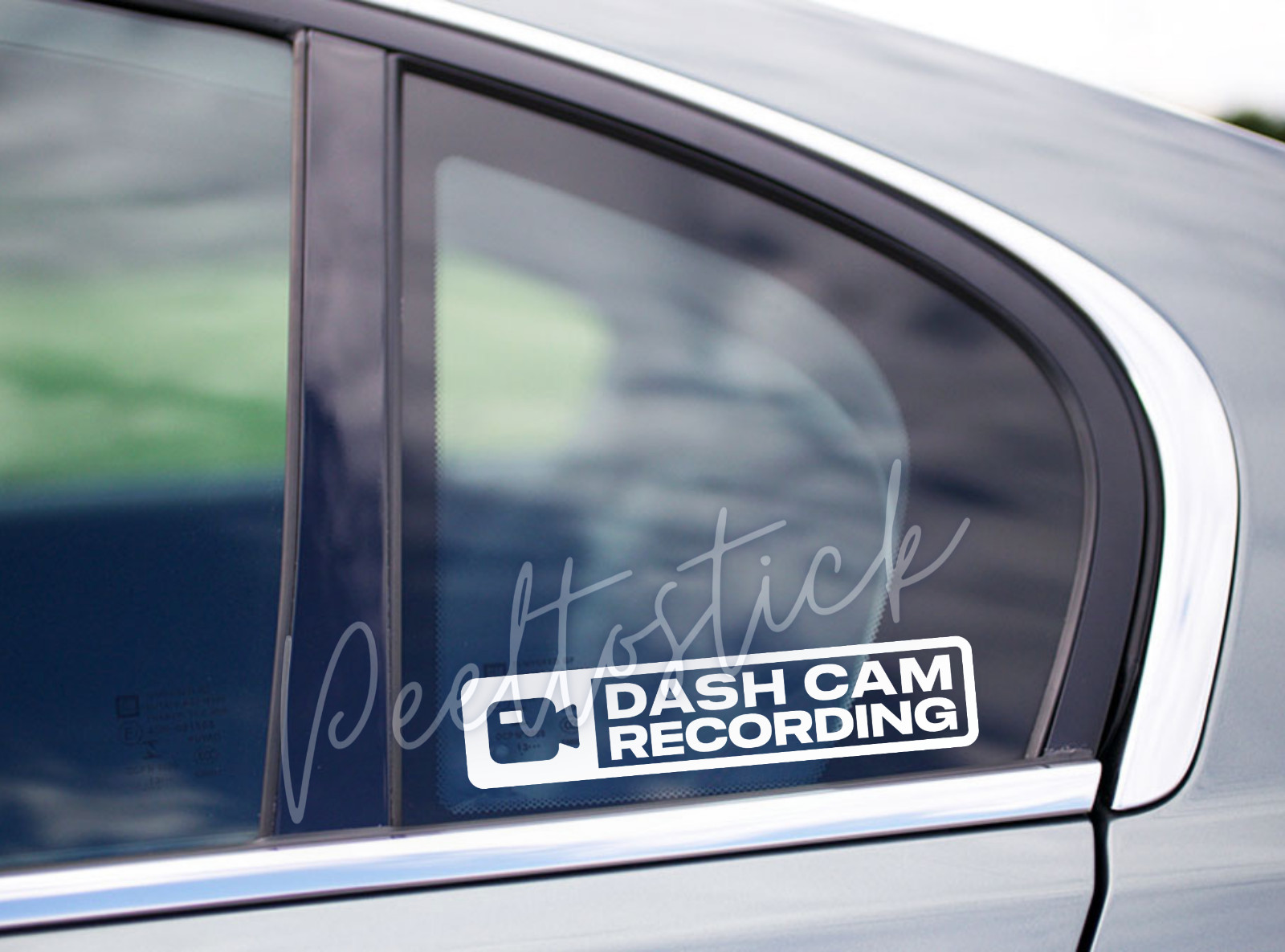 Set of 2: Dash Cam Recording Vinyl Decal | Dashcam Car Motorcycle Van Truck