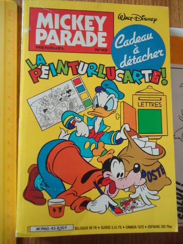 LIVRE ** MICKEY PARADE 43 PEINTURLUCARTE + CADEAU** JOURNAL Walt Disney BD b - Picture 2 of 4