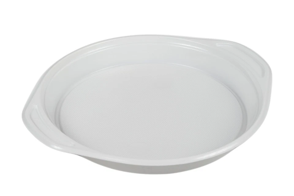 GUILLIN Menüteller ungeteilt 200 Stk. Plastikteller Einweg 22cm Einweggeschirr weiß