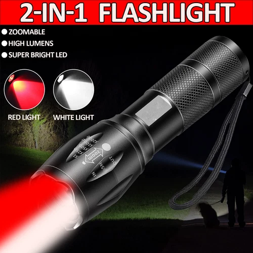 Mini torcia LED rossa torcia bianca luce e luce rossa