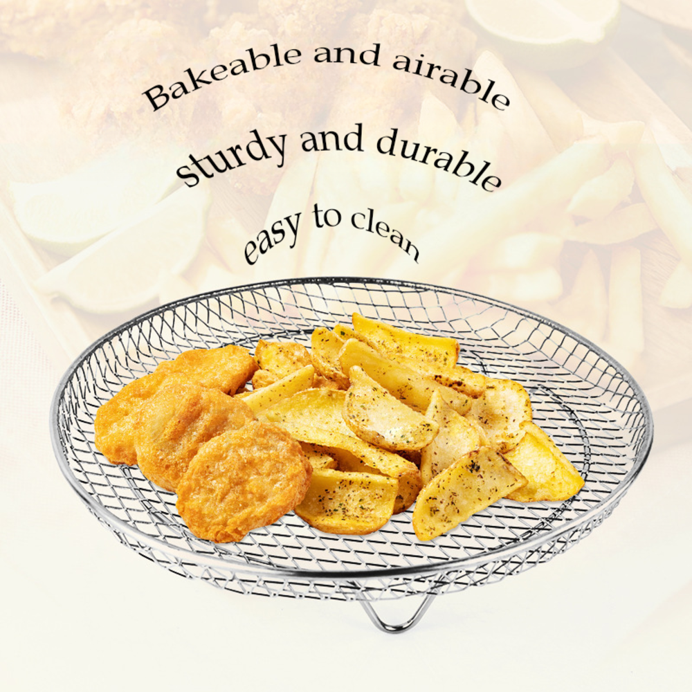 Air Fryer Rack Stainless Steel Round Basket Liners Grill for Ninja
