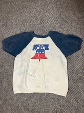Vintage 60s Artex Short Sleeve Sweatshirt Adult Size Large Liberty Bell RARE Men