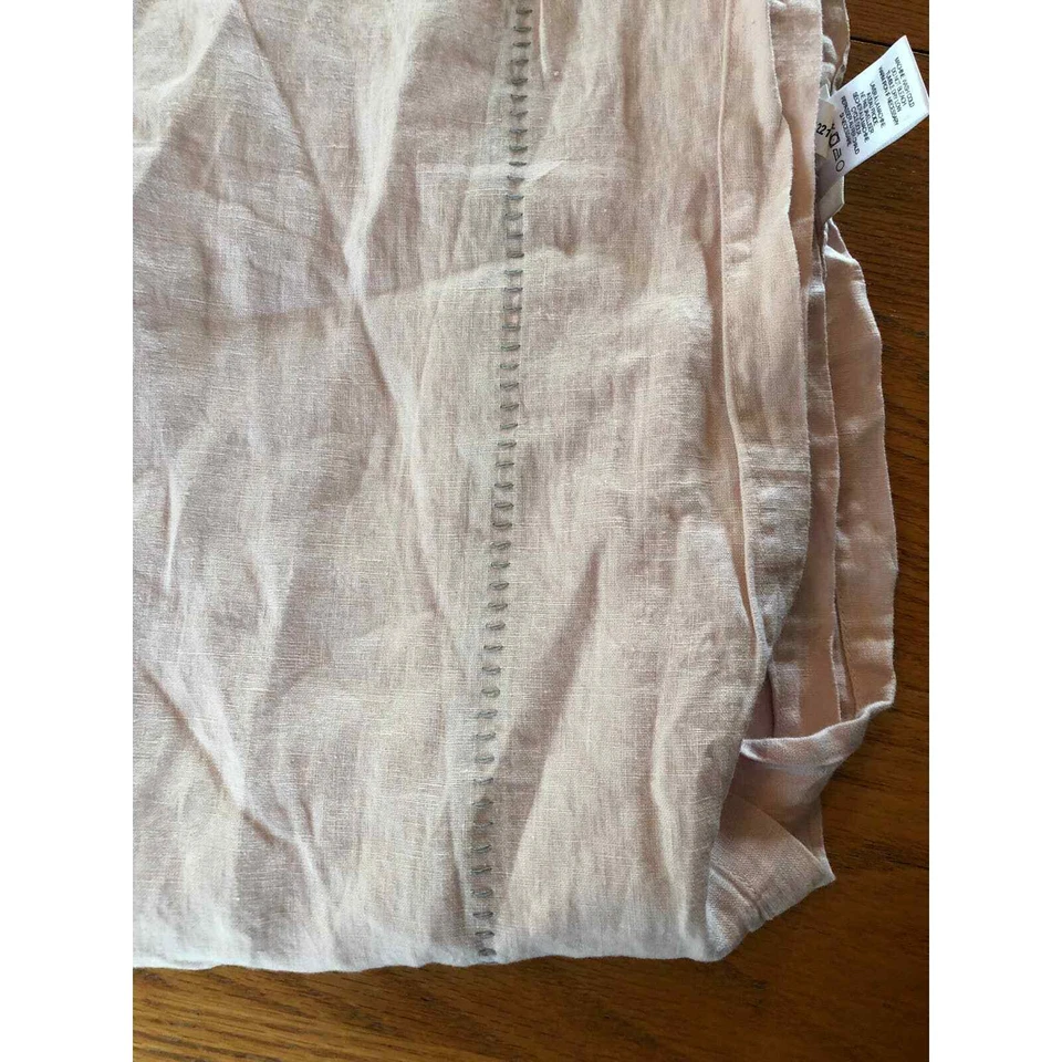 Rubor cortina lino cosido Anthropologie 50 x 84 panel individual Foto 4 de 4