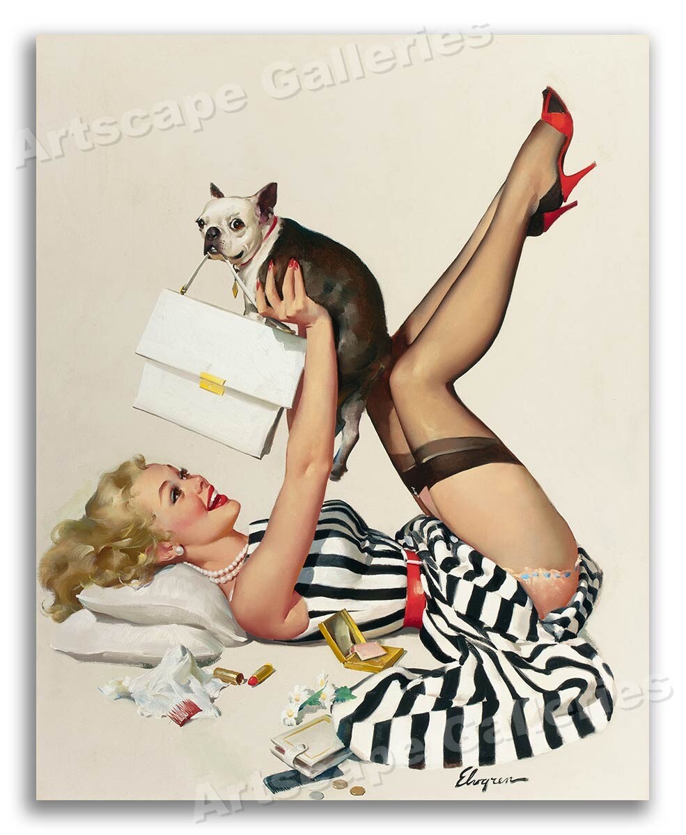 Young Girl With Her Dog/キース カーター/ポスター Young Girl With Her Dog/キース カーター/ポスター Young Girl