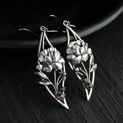 Elegant Women Zircon Drop Dangle Earrings Crystal Earrings Wedding Jewelry Gift - Picture 2 of 4