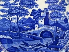 COPELAND SPODE'S TOWER BLUE TRANSFERWARE 10 3/4" PLATE