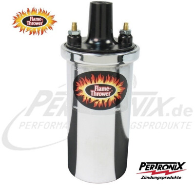 PERTRONIX Flame-Thrower-I Hochleistungszündspule 40.000 Volt 3.0Ω chrome 4-6 Zyl
