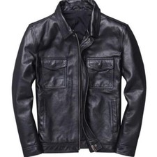 New Men  s Faux Leather Coat Spring/ Fall Short Jacket PU Outerwear zipper Jacket