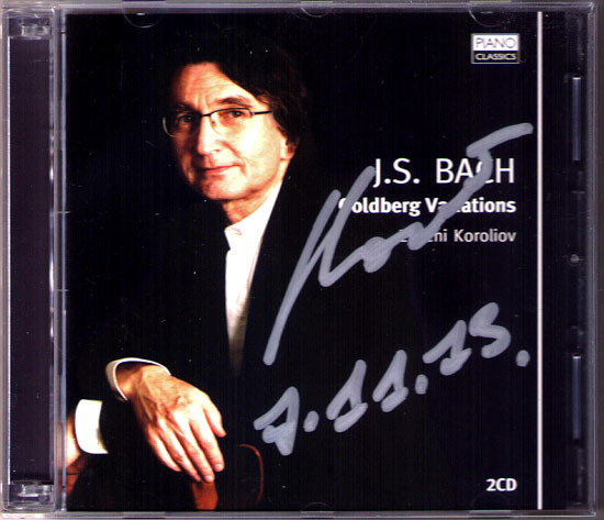 輸入2CD Bach, Evgeni Koroliov Goldberg Variationen 2CDPCL0010  /00220 Evgeni KOROLIOV Signiert BACH Goldberg Variations 2CD