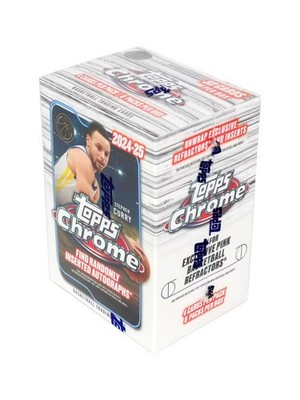 2024-25 Topps Chrome Basketball Factory Sealed Unopened Blaster Box ~ (8 Packs)