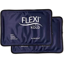 FlexiKold Gel Ice Packs - Reusable Knee Wraps for Injury & Pain Relief - 2PK