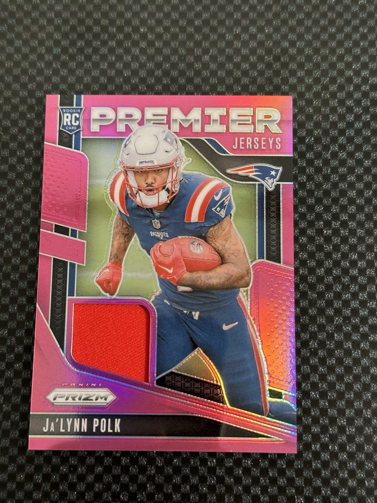 2024 Panini Prizm Ja'Lynn Polk Premier Jerseys RC Pink #PJ-JPK