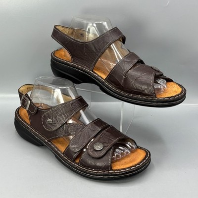 Finn Comfort Sandals Womens 9 Brown Open Toe Adjustable Hook & Loop 1899419