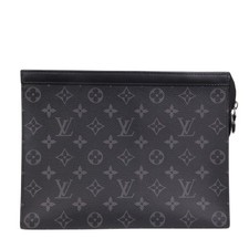 Louis Vuitton M61692 Monogram Eclipse Pochette Voyage MM Clutch Bag