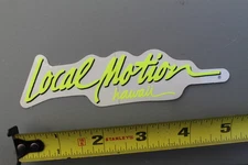 Local Motion Surfboards Hawaii Clear Neon Yellow 80s V3A Vintage Surfing STICKER