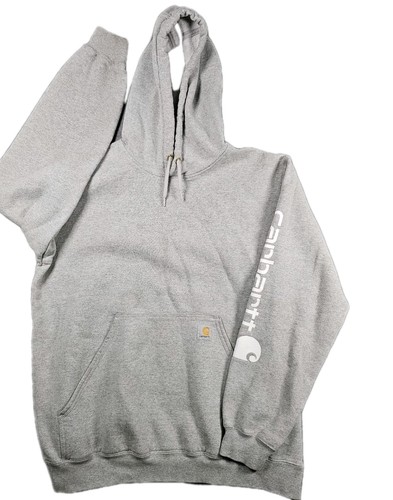 Carhartt K288 HGY Rain Defender Hoodie Herren Large Grau Distressed Original Fit