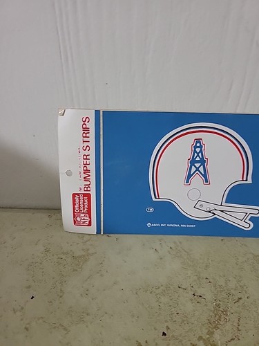 NFL Houston Oilers Vintage Defunct Circa 1970's Team Logo Bumper Sticker 15 1/2" - Picture 2 of 6