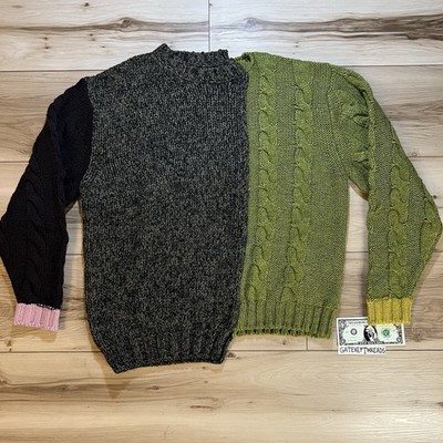 Gallery Dept. Guhl Sweater Green Brown Men's XL Needles