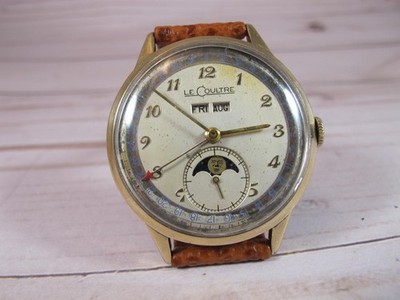 LECOULTRE TRIPLE DATE MOONPHASE GOLD FILLED VINTAGE BEAUTY