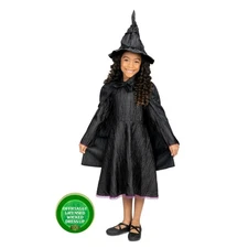 Wicked Deluxe Elphaba Black Dress & Accessories Girls Child Dress Up Size 4-6X