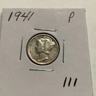 1941 P Mercury Silver Dime coin is being shipped without its holder