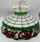 Vintage DRINK COCA COLA Lamp Faux Stained Glass Tiffany Ceiling Light