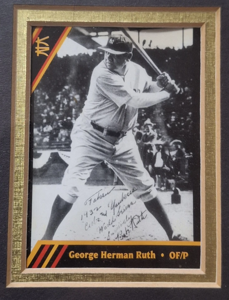 BABE RUTH 1992 Kelly Russell Studios LtdEd FRAMED COLOR LITHOGRAPH & SPORTS CARD - Image 4 of 4