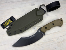Tops Knives - Tundra Wolf Knife - Canvas Micarta Handle + Sheath - USA Made