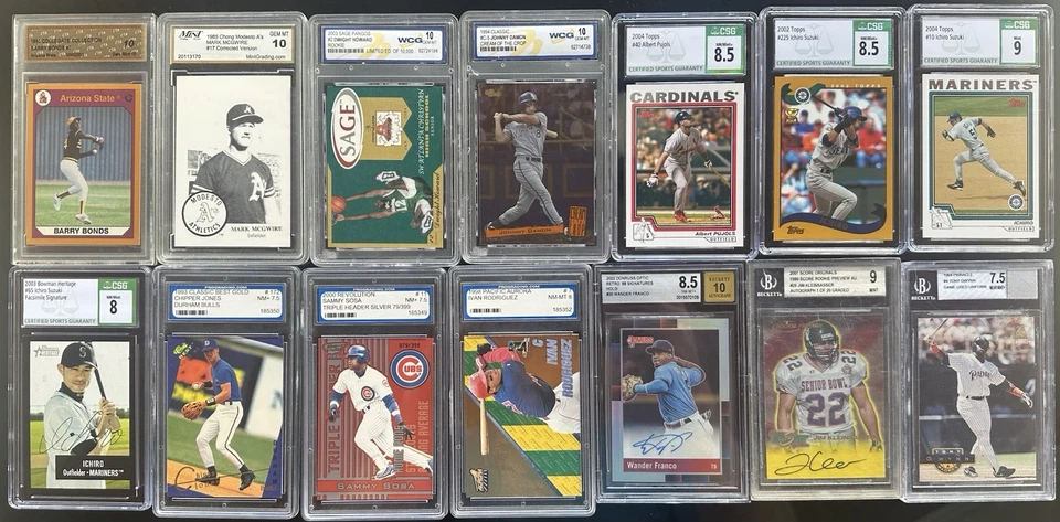 Huge Baseball Football Basketball Graded BGS, PSA, SGC, CSG Lot 1/1 Auto x27 - Image 2 of 4