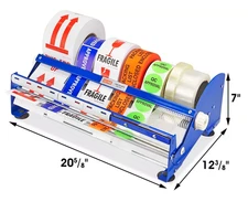 Uline 18" Multiple Roll Tape and Label Dispenser H-676 H676 Commercial Use NEW