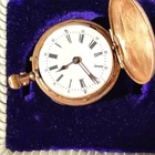 Antique 9ct Solid Gold Waltham Full Hunter Watch Guivre Movement 34.05gms Works